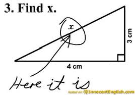 find x and the person draws an arrow to it